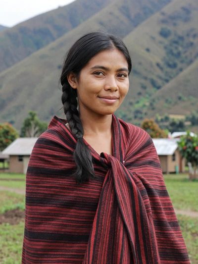 Rosa, 25-year-old Timorese woman from Aileu with strong family values